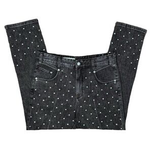 Pilcro and the Letterpress | Anthro Beaded Crystal High Rise Slim Straight 30